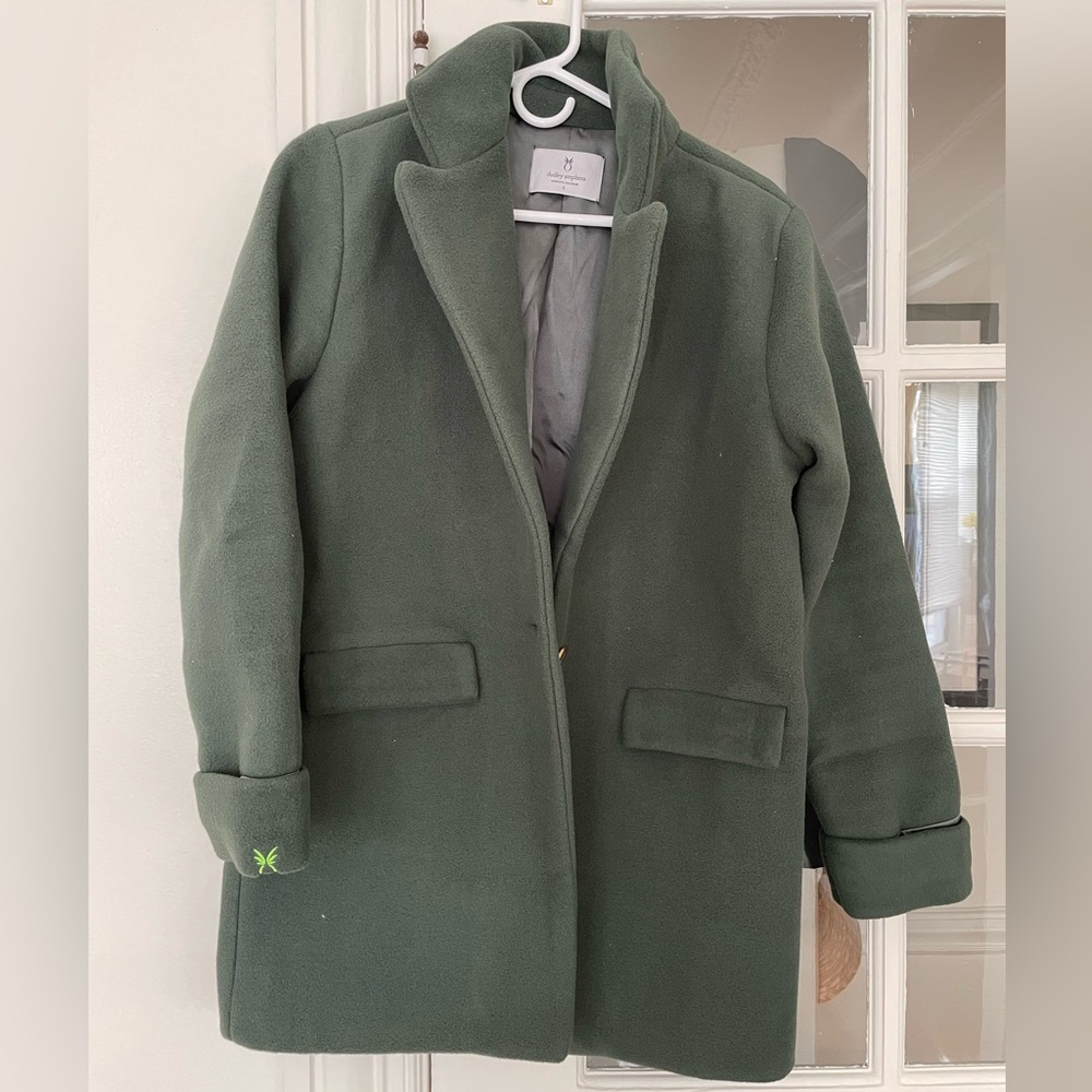Never worn Dudley Stephen’s green fleece blazer